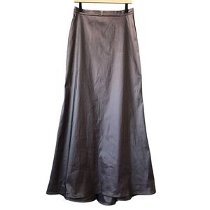 Vintage Tadashi Shoji Metallic Iridescent Flared Maxi Skirt Size 10 Made in USA